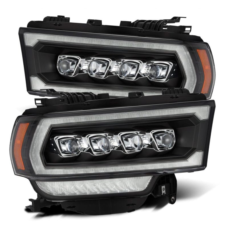 AlphaRex NOVA LED Projector Headlights for Ram 2500 & 3500 (2019-2024) - Black Housing, High-Performance Lighting Upgrade for Off-Road & Night Driving
