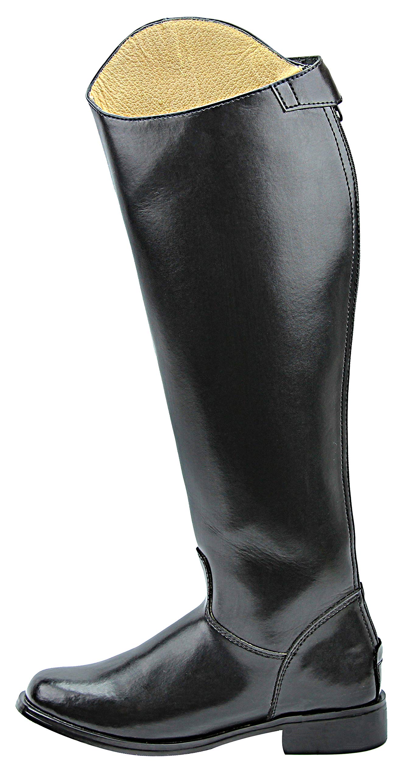 Women's English Equestrian Riding Boots - Black Dressage Boots with Back Zipper for Horseback Riding & Competition | Perfect for Show Jumping, Dressage Training & Equestrian Events