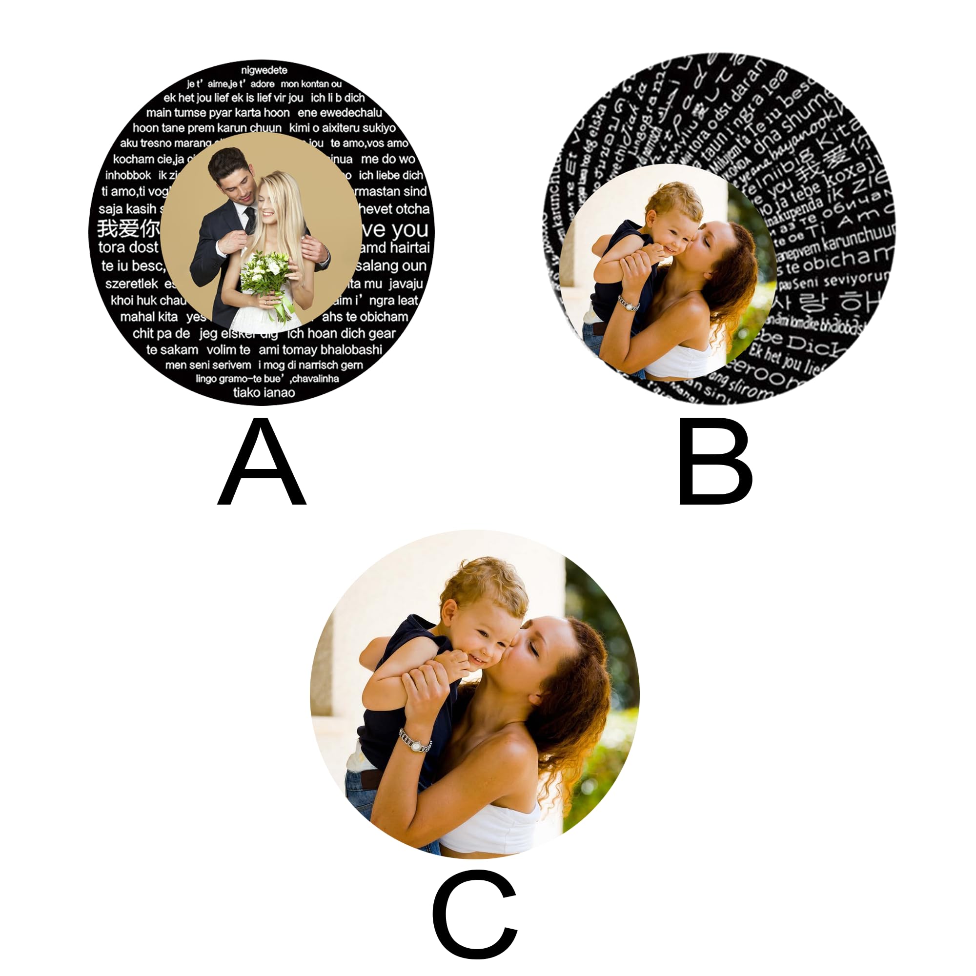 Personalized Photo Projection Bracelet - Custom Engraved I Love You Bracelet with Picture Inside - 100 Languages Memorial Gift for Women - Perfect for Anniversaries, Birthdays & Special Occasions
