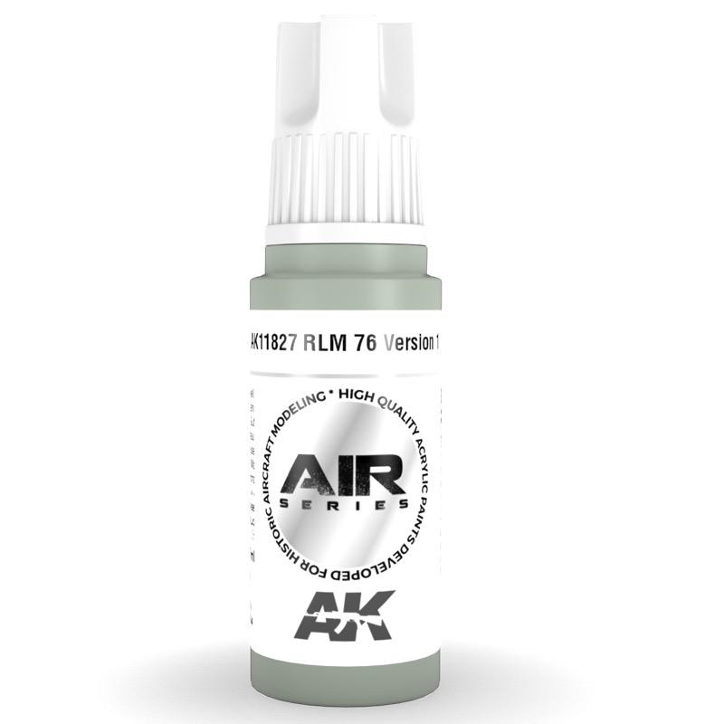AK Interactive AK11827 Air Series RLM 76 Version 1 Acrylic Paint - 17ml Bottle for Scale Models - 3rd Generation Formula - Perfect for Aircraft, Military & Hobby Painting