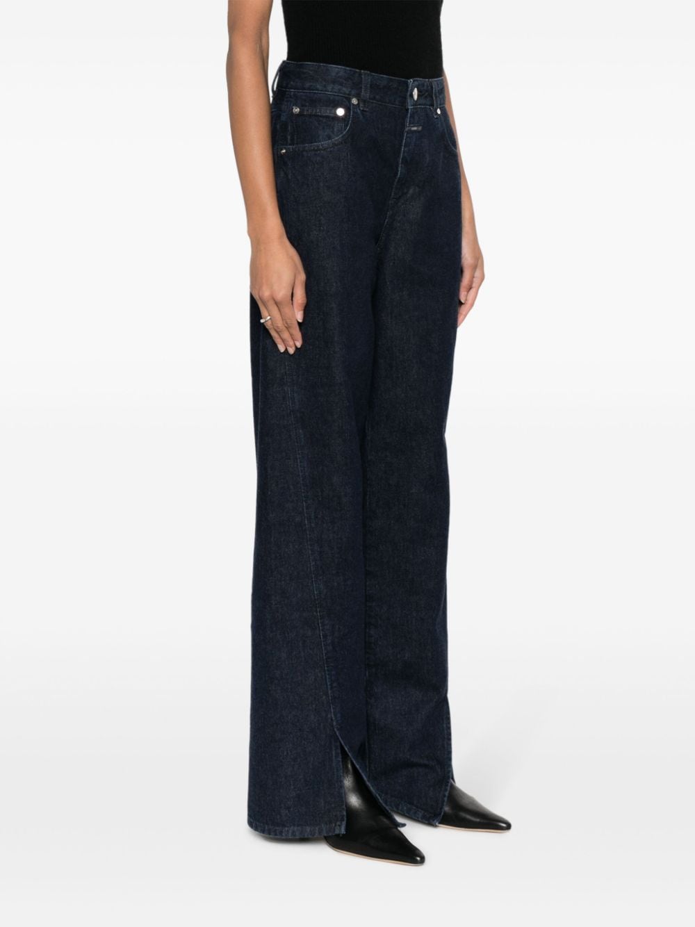 Women's High Waist Closed Blue Jeans - Slim Fit Stretch Denim Pants for Casual Wear & Everyday Outfits