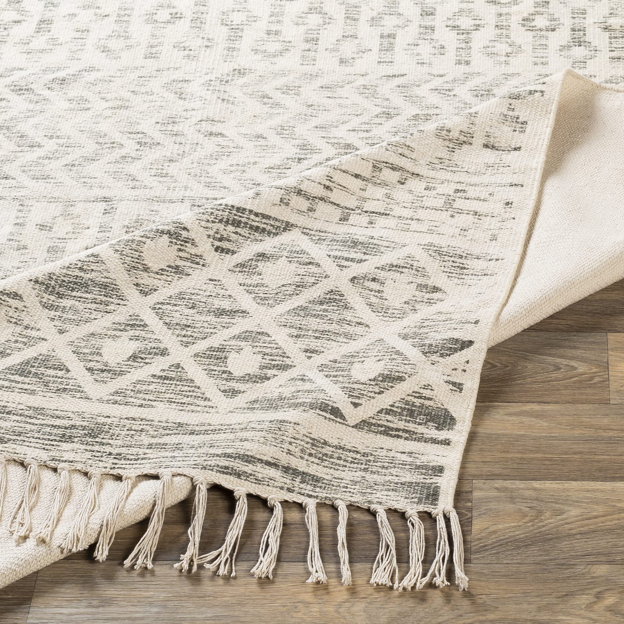 Mark&Day Anzio Global Charcoal Area Rug 2x3 ft - Soft Modern Indoor Carpet for Living Room, Bedroom, Kitchen in White Beige Black - Perfect for Home Decor & Cozy Spaces
