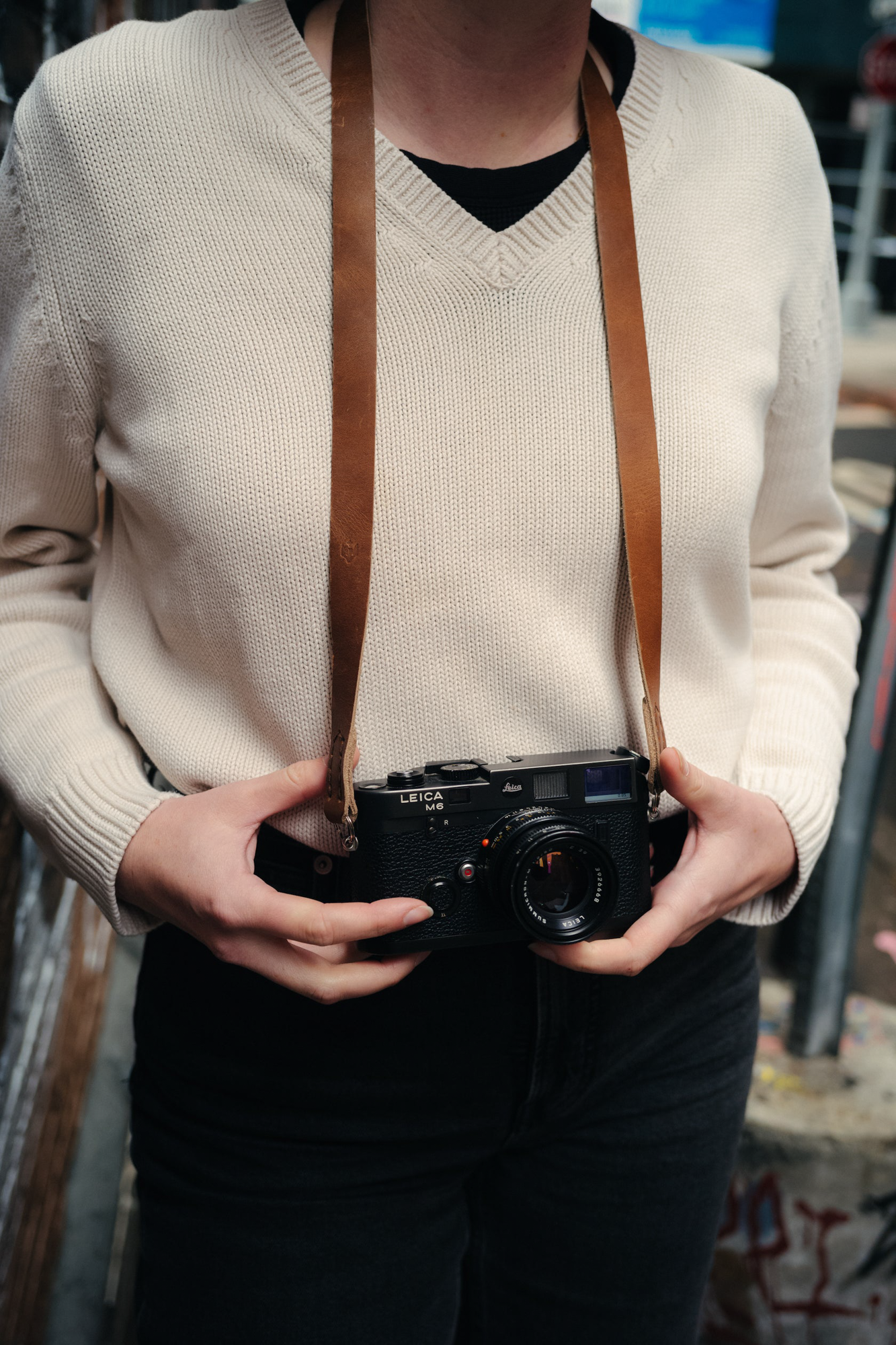 Minimalist Camera Strap with Split Ring - 40