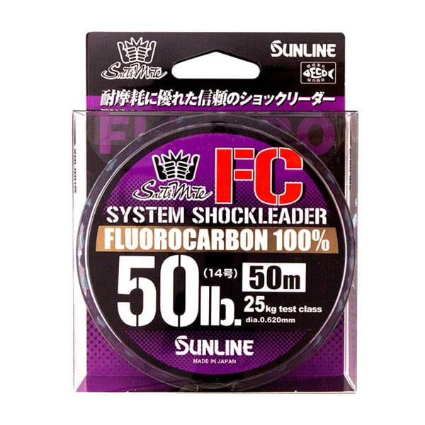 Sunline Saltimate System Shock Leader Fluorocarbon Fishing Line - High Strength, Low Visibility for Saltwater & Freshwater Fishing - Perfect for Surf, Pier, and Offshore Angling