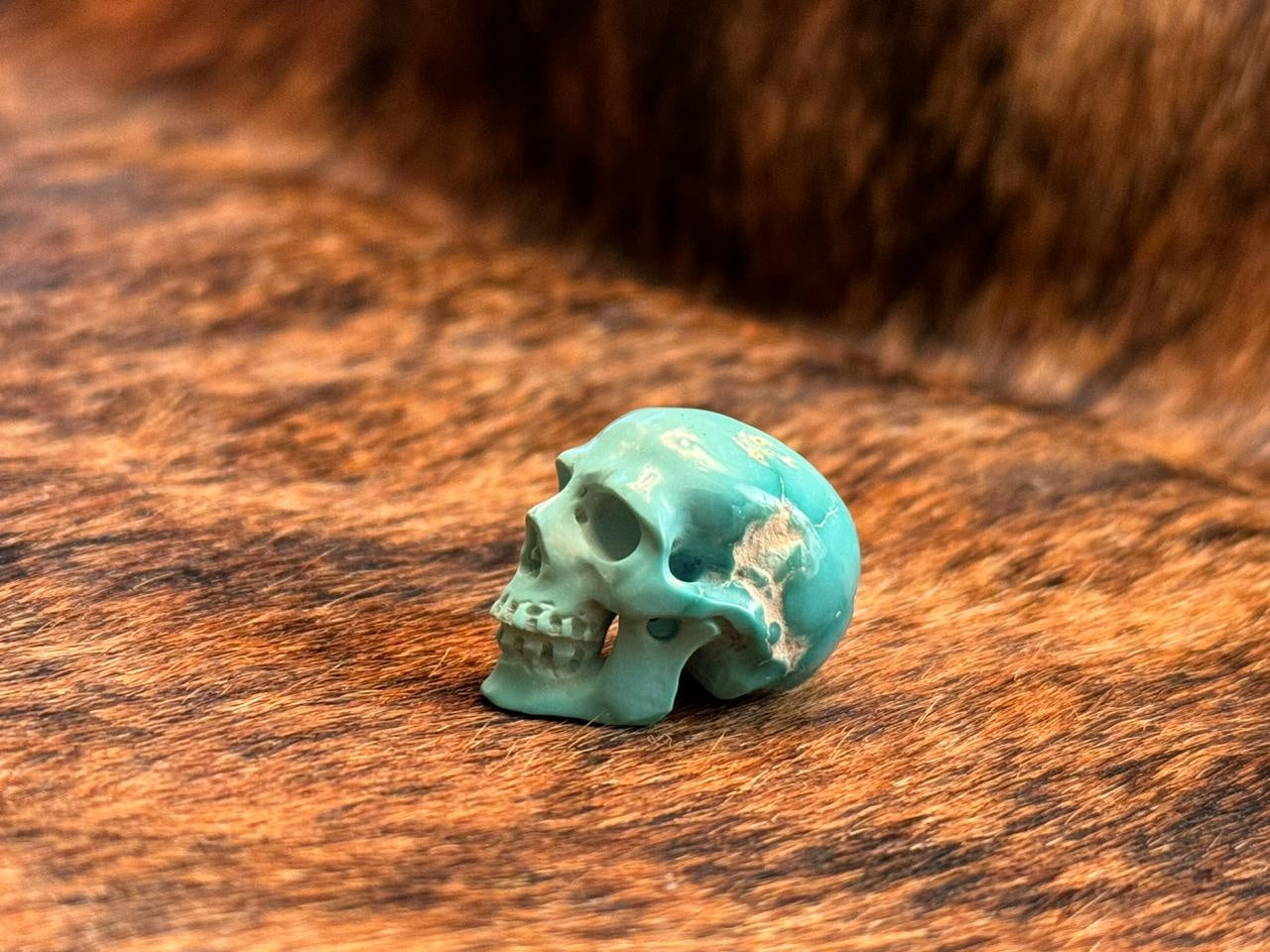 Turquoise Fox Skull Necklace - Handmade Bohemian Jewelry for Women - Perfect for Boho Fashion, Halloween & Gothic Accessories