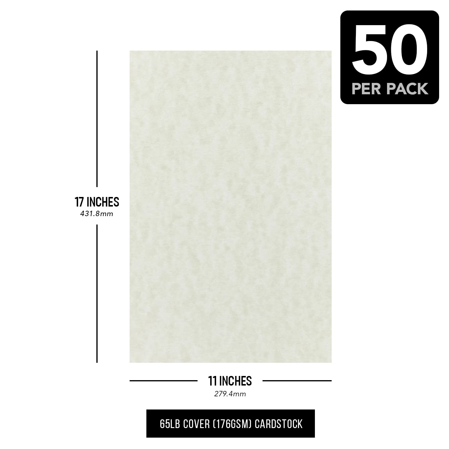 Premium Sage Parchment Cardstock Paper - 65lb Cover (176gsm) Medium Weight for Wedding Invitations, Certificates & Menus | 11x17 Inch Ledger Size | 50 Sheets per Pack | Perfect for DIY Crafts, Scrapbooking & Elegant Stationery Projects