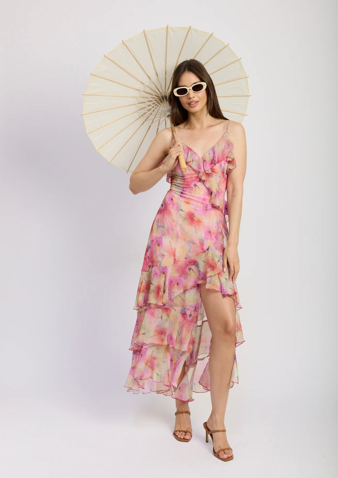 Amari Maxi Dress for Women - Flowy Long Summer Dress with Pockets, Boho Chic Beach Dress for Vacation, Party, and Casual Wear