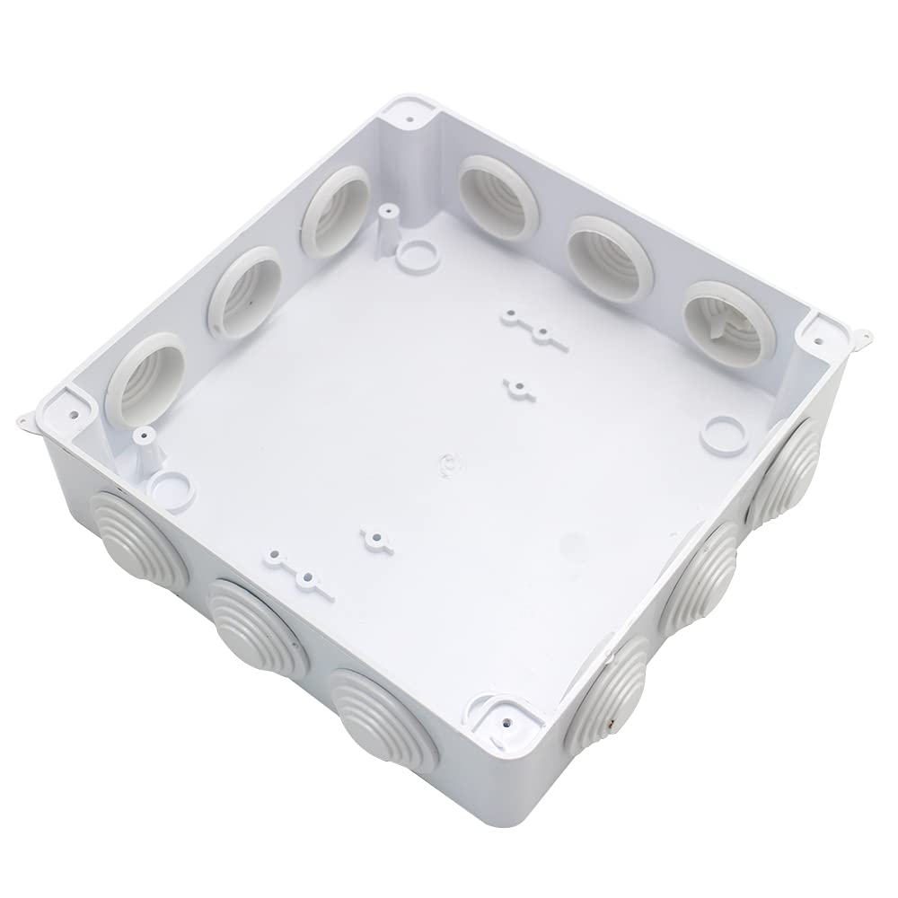 MAKERELE IP65 Waterproof Electrical Junction Box - ABS Plastic Enclosure for Outdoor & Indoor Use - 7.9×7.9×3.1 Inch (200×200×80mm) Universal Project Box - Ideal for Solar Panels, Garden Lighting & Home Wiring Projects