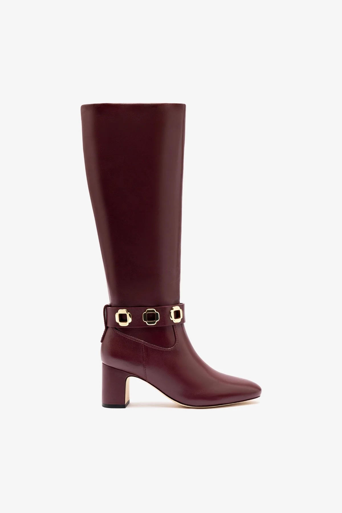Milan Block Boots in Wine Leather - Stylish Ankle Boots for Women, Comfortable Heels, Perfect for Fall & Winter Outfits, Office & Casual Wear