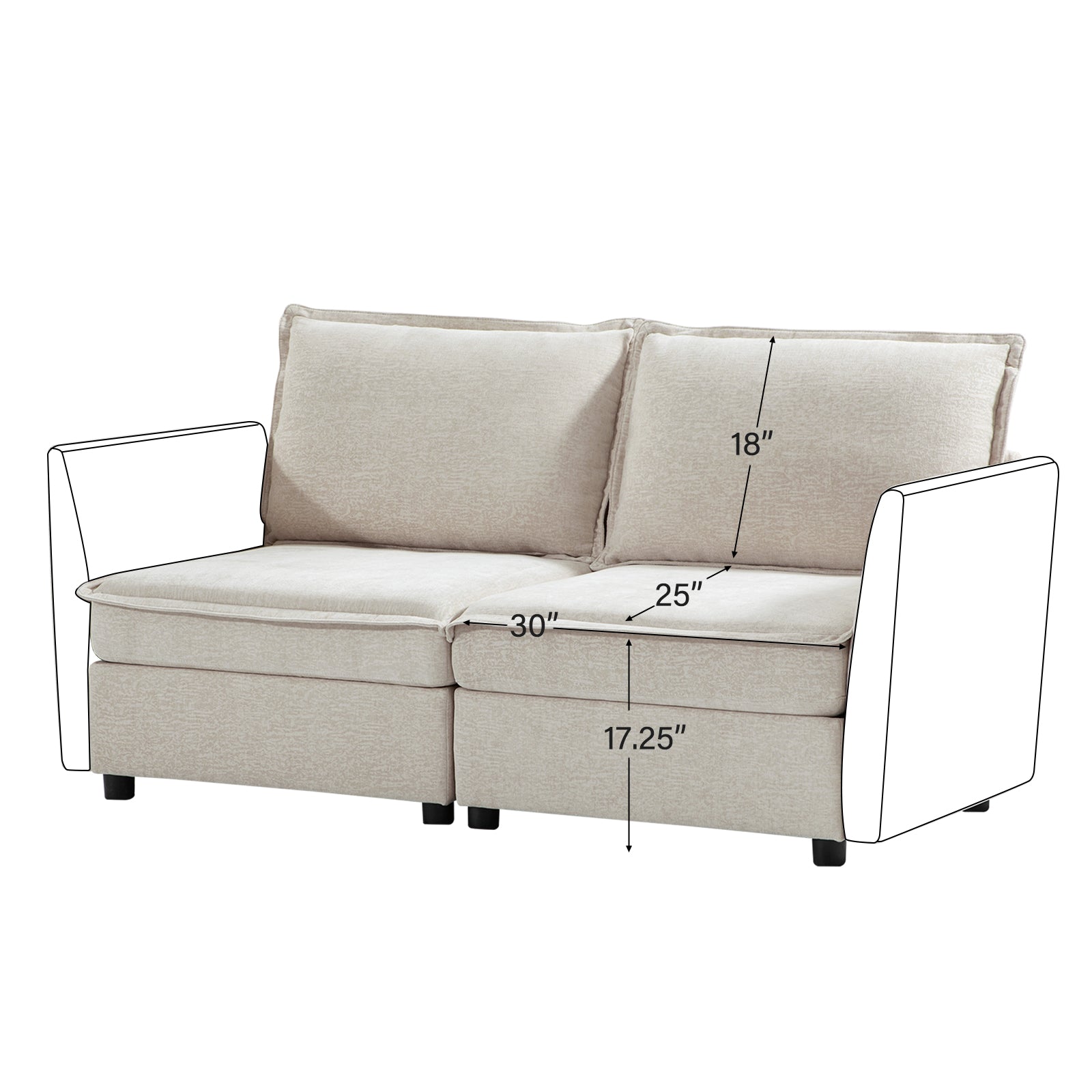 Harmetrix Oversized Soft Sectional Couch Accessories - Cushions, Throws & Covers for Ultimate Comfort | Perfect for Living Room, Family Room & Home Theater