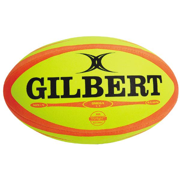 Gilbert Omega Rugby Match Ball - Official Size 5 Rugby Ball for Competitive Games & Training - Perfect for Rugby Matches, Practice, and Sports Enthusiasts