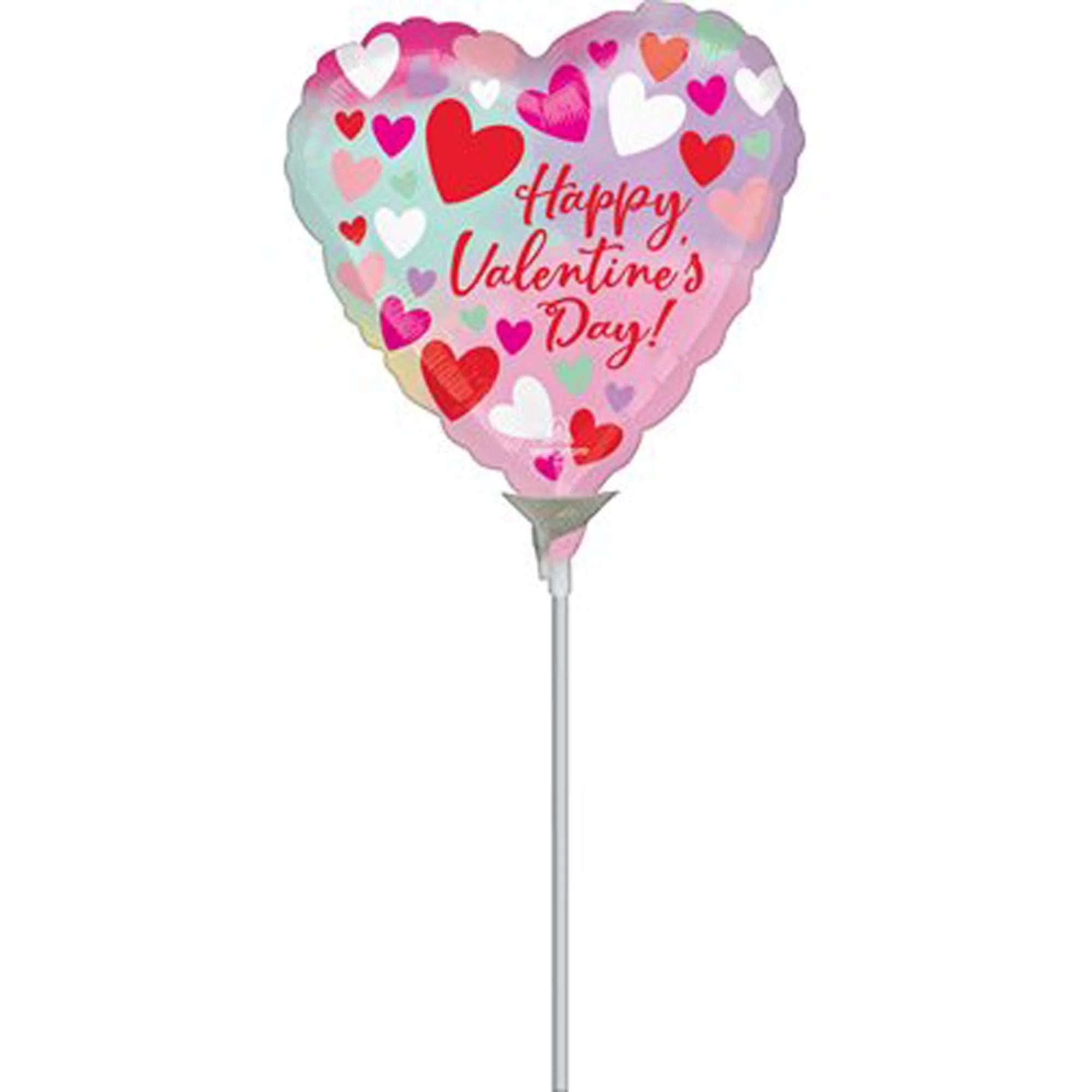 9 Inch Pastel Heart Shaped Foil Balloon - Air Filled Valentine's Day Decoration for Parties, Weddings & Romantic Events (1 Count)