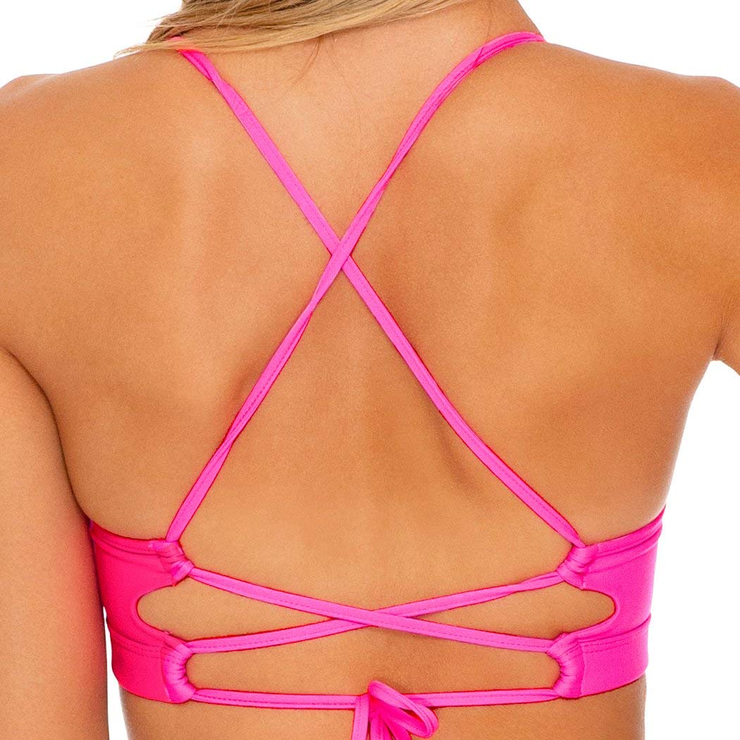 LULI Babe Miami Underwire Top - Sexy Barbie Pink Bikini Top for Women - Perfect for Beach, Pool Party & Summer Vacation
