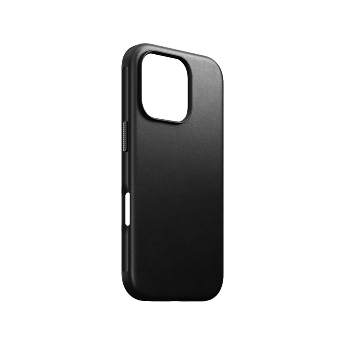 Premium Genuine Leather Phone Case for iPhone 16 Pro - Slim Protective Cover with Raised Bezels (Black) | Perfect for Business Professionals & Everyday Use
