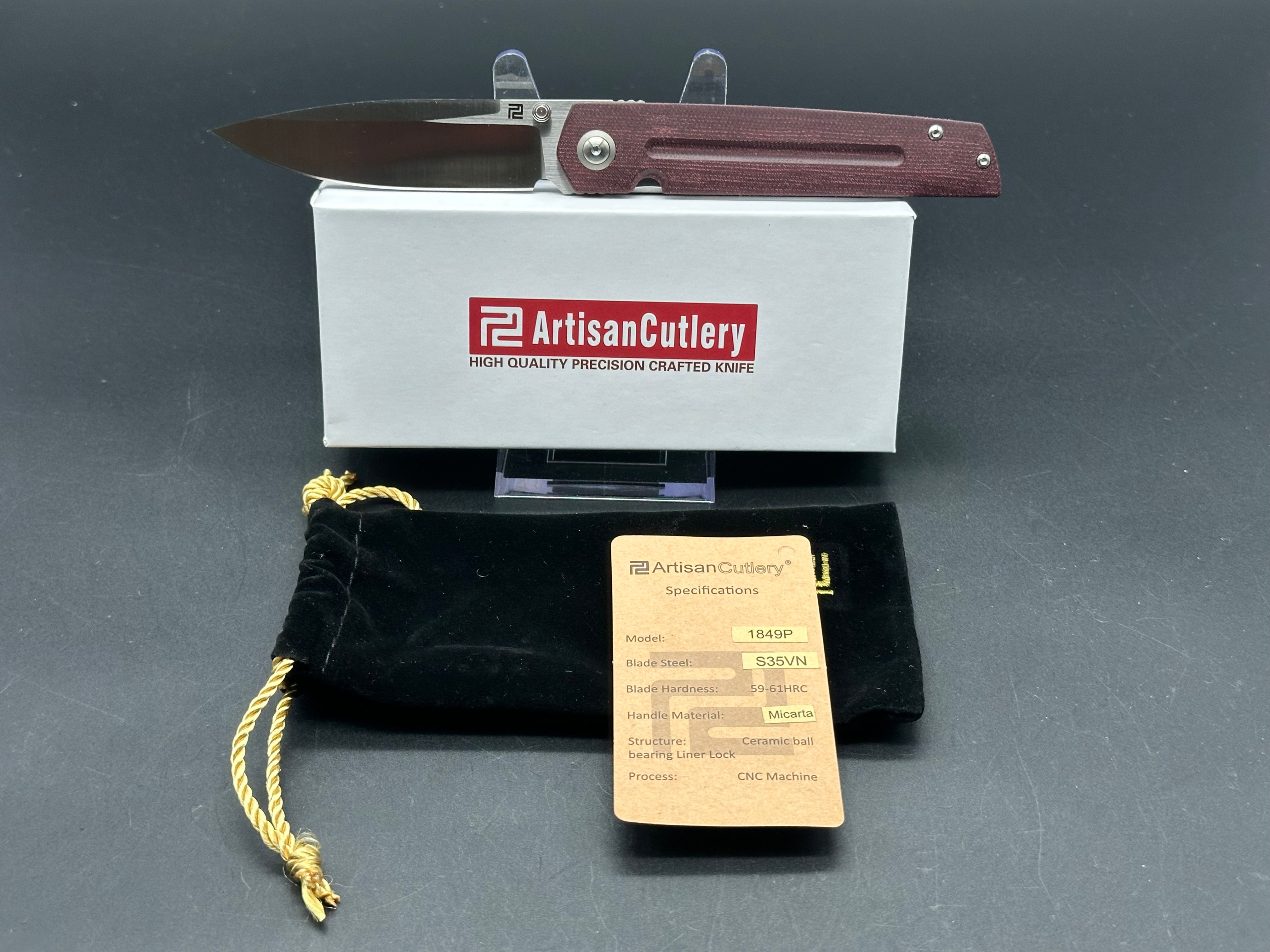 Artisan Cutlery Sirius Liner Lock Folding Knife - 3.5