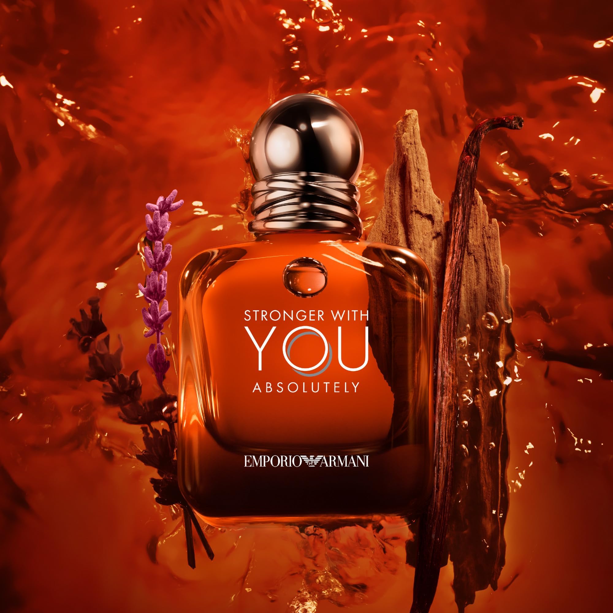 Armani Stronger With You Absolutely Men's Cologne - Spicy Ambery Gourmand Fragrance with Rum, Cedarwood, Lavender & Vanilla Notes - Long Lasting Perfume for Date Night & Special Occasions