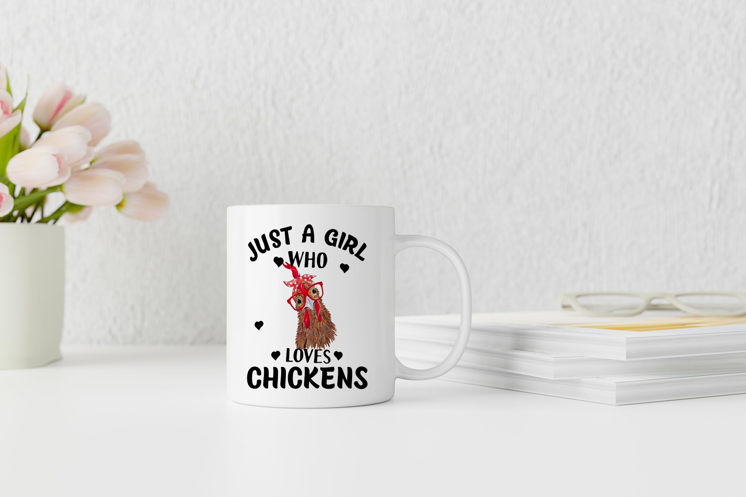 Funny Chicken Themed Coffee Mug - 11oz Ceramic Tea Cup for Chicken Lovers | Perfect Gift for Women & Girls Who Love Chickens | Great for Coffee, Tea, or Hot Chocolate at Home, Office, or Farmhouse Decor