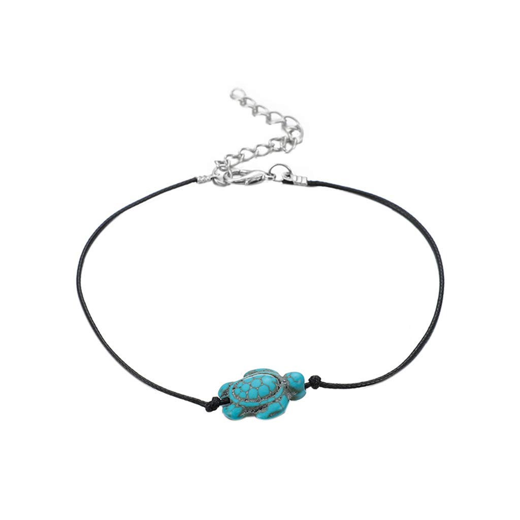 2023 Cusstally Charm Tortoise-Shaped Rope Anklet - Minimalist Layered Fashion Jewelry for Women | Perfect for Beach, Summer Outfits & Boho Style