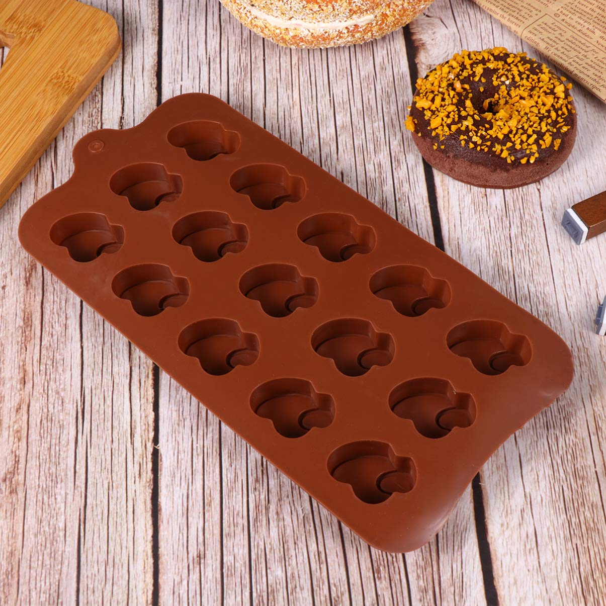 Cabilock 2-Piece Silicone Heart Mold Set - Resin Candy Chocolate Gummy Baking Molds for DIY Treats, Soaps, Crayons & Ice Cubes - Perfect for Valentine's Day, Parties & Crafting Projects