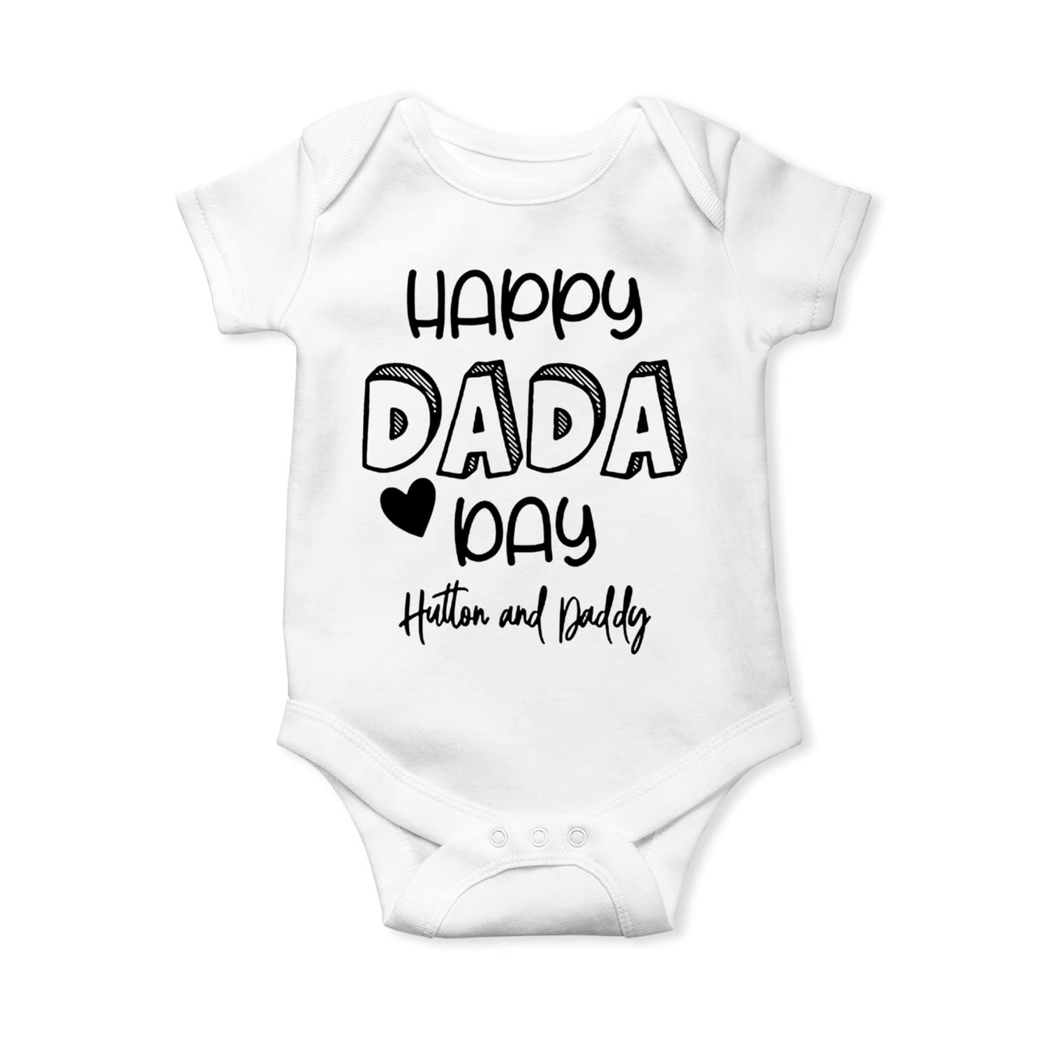 Personalized Happy Father's Day Baby Onesie - Cute Newborn Bodysuit Gift for Dad - Baby Shower & First Father's Day Present - Perfect for Family Photos & Special Occasions