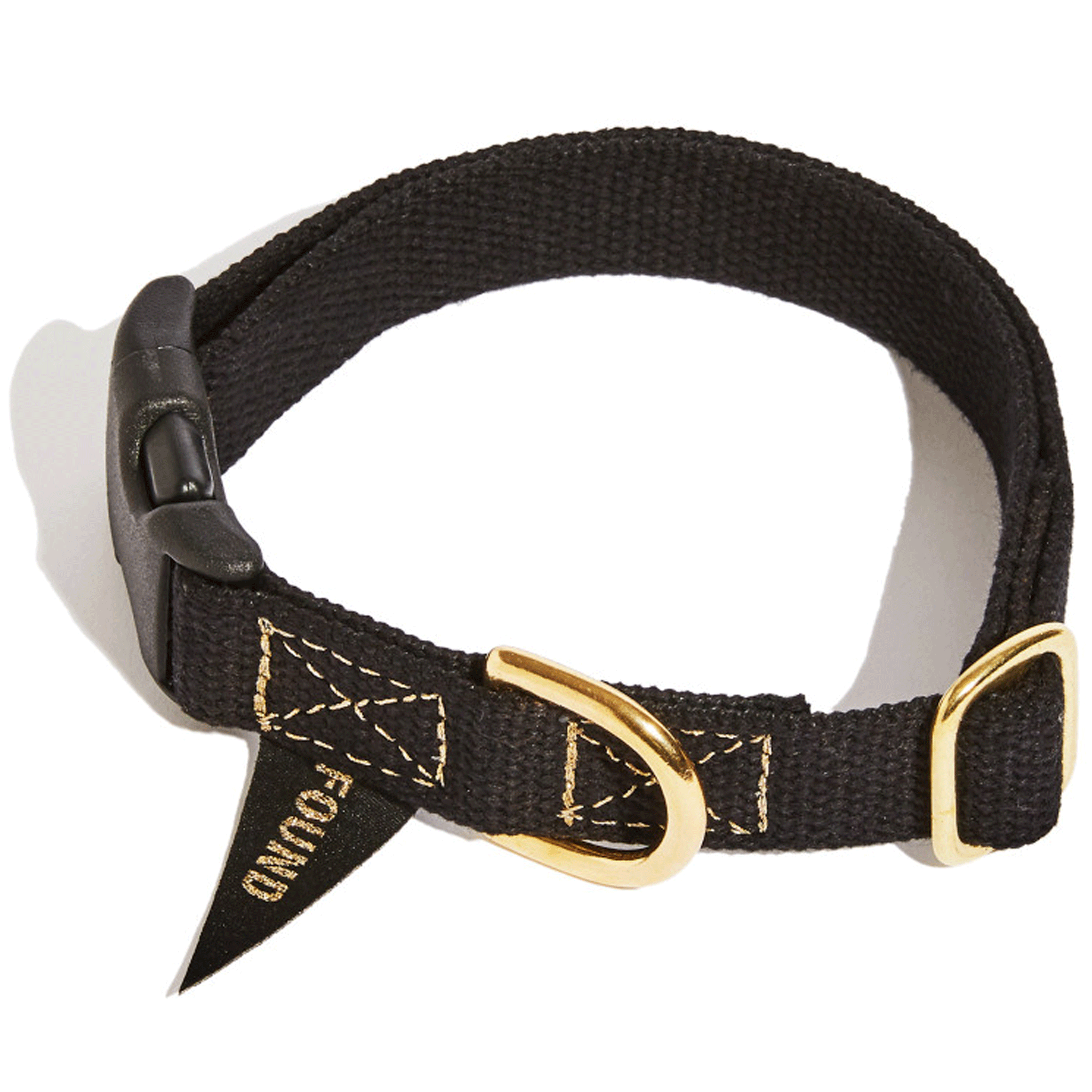 Found My Animal Black Hand Dyed Flat Snap Dog Collar - Durable & Stylish Pet Collar for Small to Large Dogs - Perfect for Daily Walks, Training & Outdoor Adventures