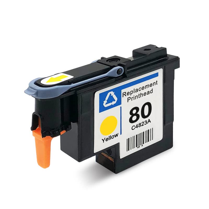 Compatible HP 80 Printhead C4820A C4821A C4822A C4823A Replacement for HP Designjet 1050 1055 1055cm 1050c Plus Printers - 1BK 1C 1Y 1M Color Set - Perfect for Office & Graphic Design Printing