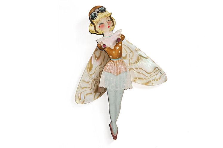 Laliblue Butterfly Woman Halloween Brooch Pin - Elegant Costume Jewelry for Women, Cosplay & Gothic Fashion Accessories - Perfect for Halloween Parties, Costume Events & Themed Outfits
