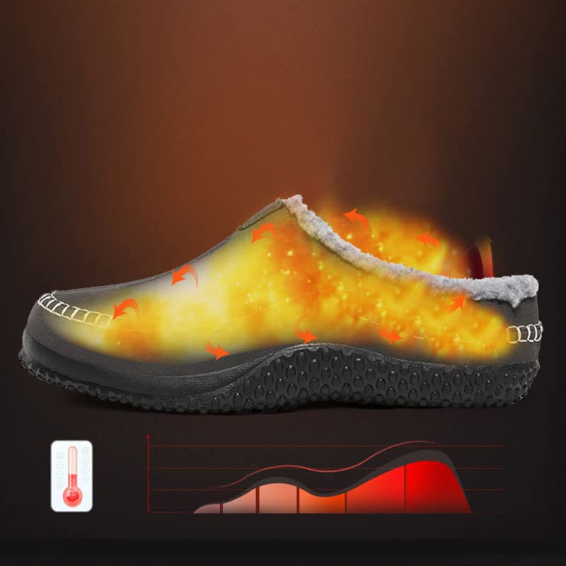 Angryapple Soft Plush Men's Slippers - Warm Non-Slip Moccasins for Indoor/Outdoor Use - Perfect for Home, Hiking & Casual Wear