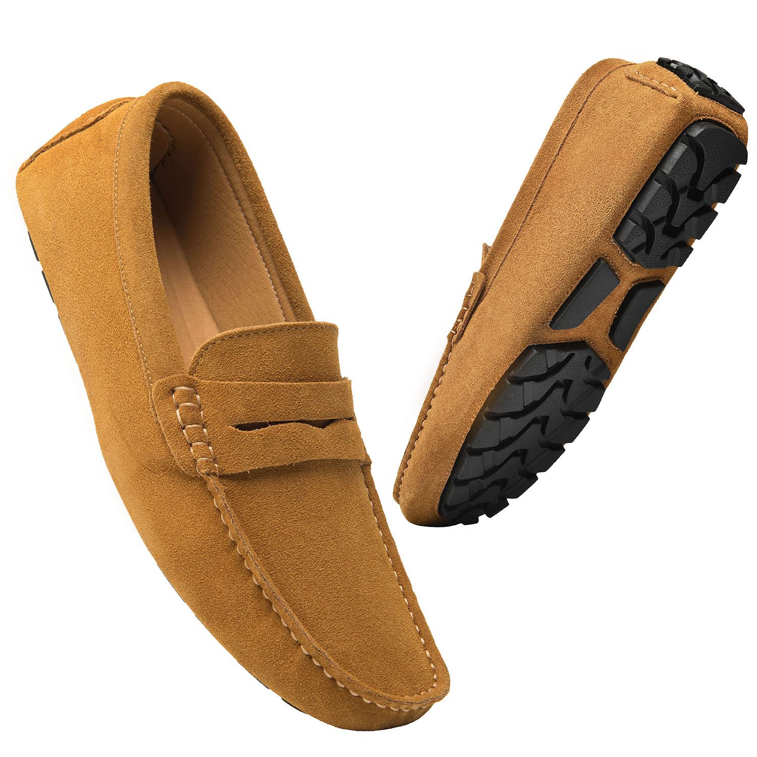 Men's Penny Loafers Slip-On Moccasin Driving Shoes - Comfortable Casual Boat Shoes for Work, Travel & Everyday Wear