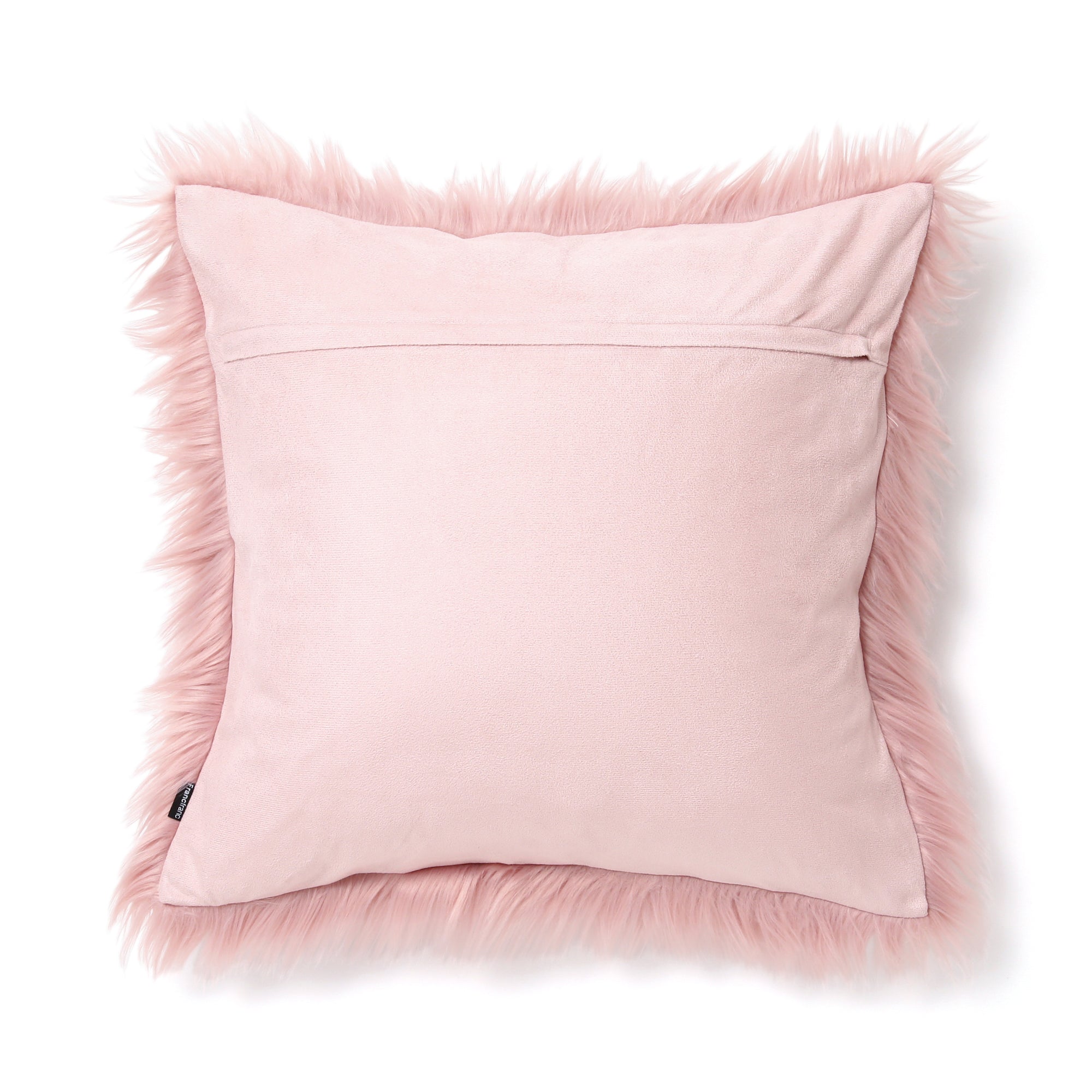 Soft Faux Fur Cushion Cover 18x18 Inches Pink - Cozy Home Decor for Sofa, Bed, and Living Room
