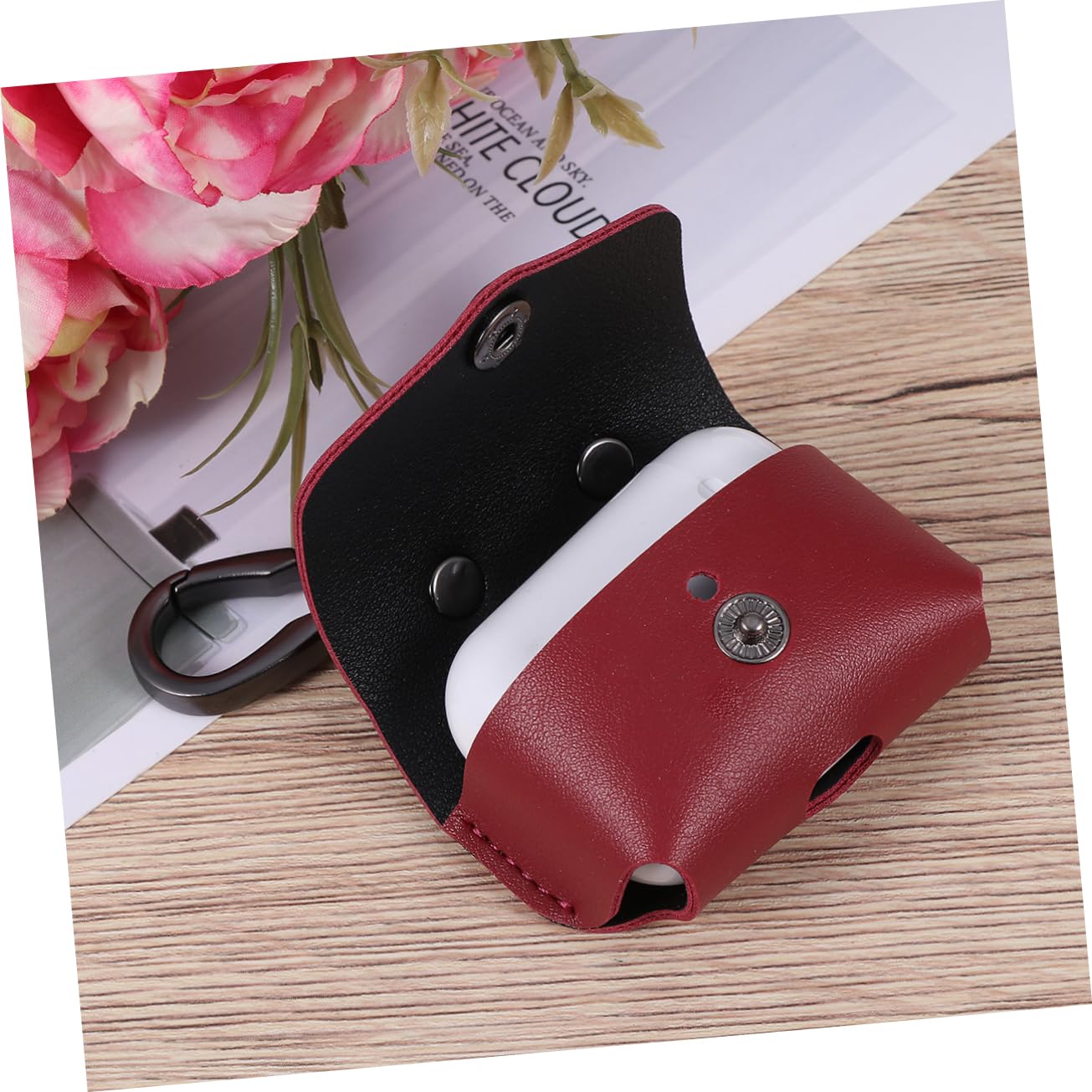 Jojofuny Genuine Leather Headphone Case - Protective Cover for Wireless Earbuds | Travel Storage & Daily Use Accessory