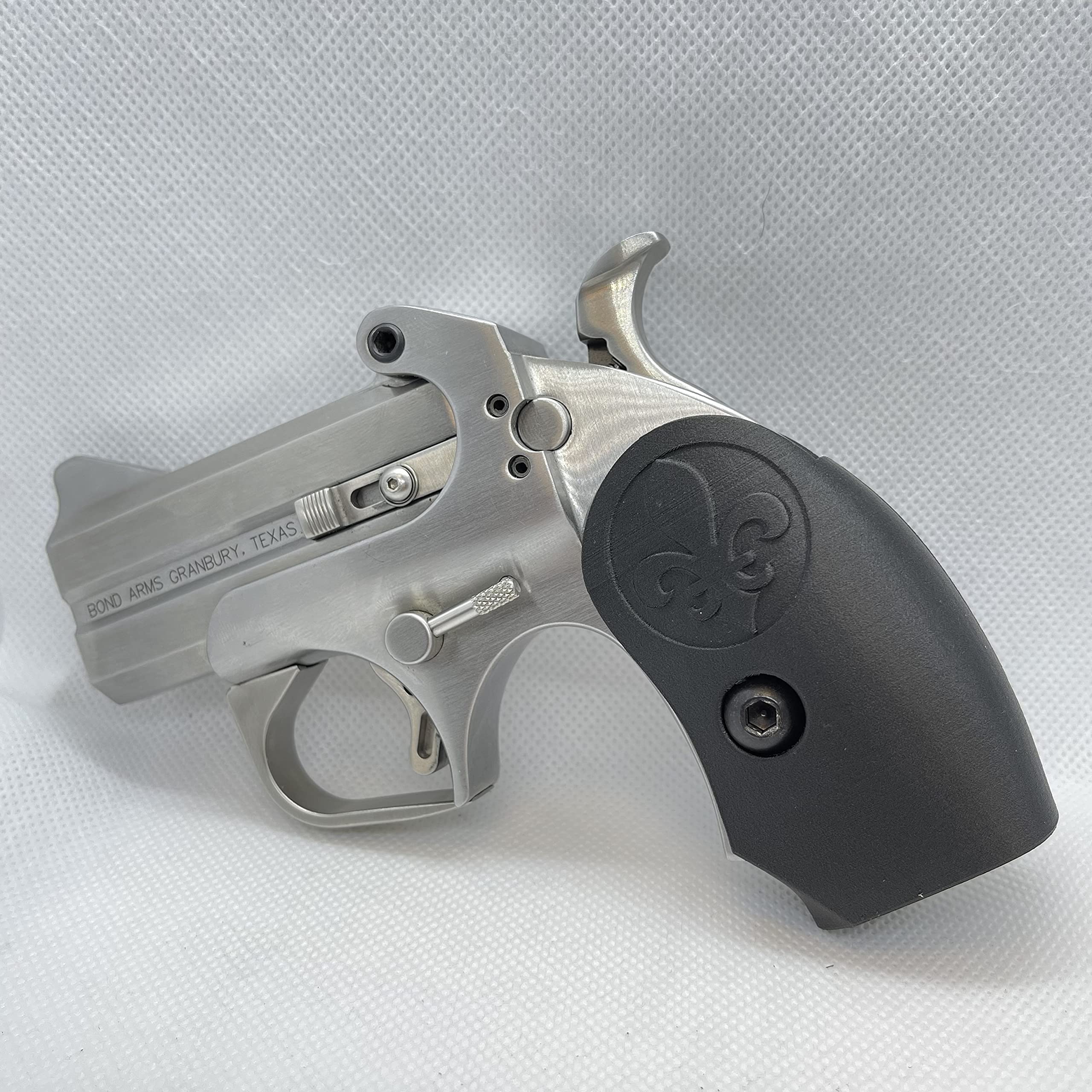 Bond Arms Derringer Fleur De Lis Style 2 Extended Grips - Premium Carbon Fiber Pistol Grips Made in USA - Compatible with Cowboy, Roughneck & Texan Models - Perfect for Concealed Carry, Home Defense & Western Shooting Sports