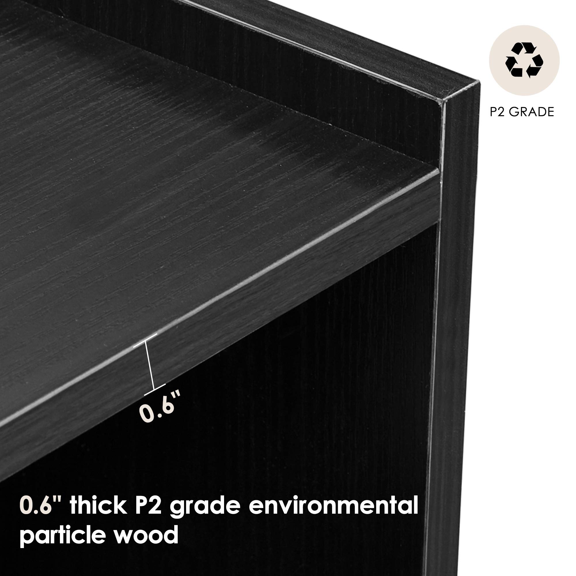 ivinta Modern L-Shaped Computer Desk with Hutch - Corner Gaming & Home Office Desk with Storage Shelves, Dark Brown Writing Workstation for Small Spaces | Perfect for Gaming, Remote Work & Study