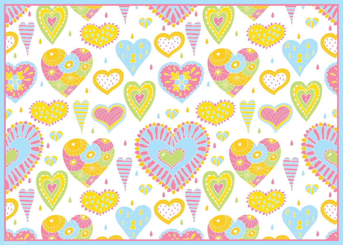 24-Piece Disposable Floral Paper Placemats Set - 16.5