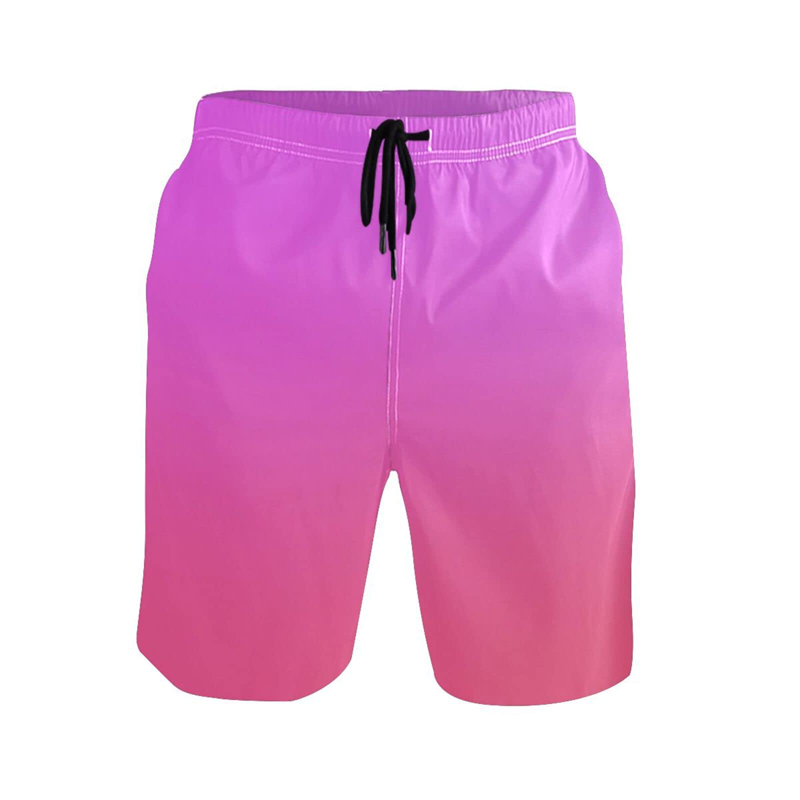 Men's Quick Dry Swim Trunks - Magenta Purple Fuchsia Beach Shorts with Pockets | Lightweight Board Shorts for Swimming, Surfing & Summer Vacation