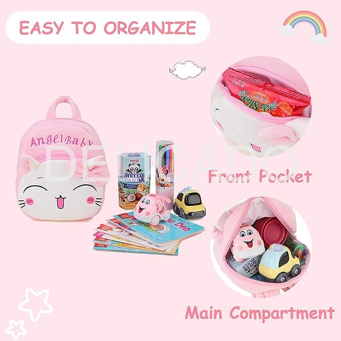 **Delicate Toddler Backpack for Boys & Girls Ages 1-6 - Preschool, School, Nursery, Picnic & Travel - Lightweight & Durable Kids Bag for Daily Use**    *(Perfect for Daycare, Kindergarten, Family Outings & Short Trips)*