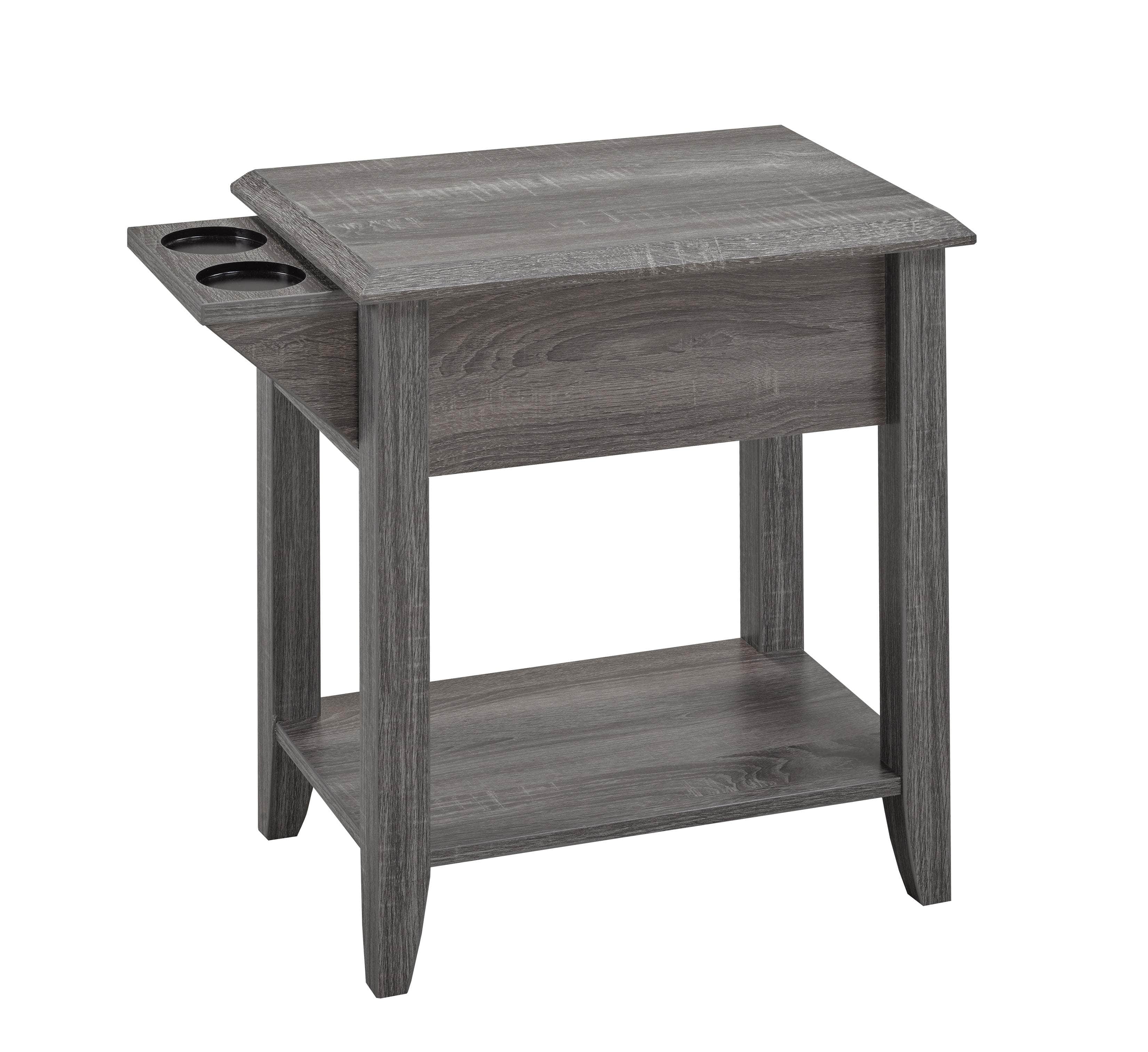 Stylish Telephone Stand with Storage Drawer & Cup Holders - 2 Color Options | Perfect for Home Office, Bedside Table & Living Room Organization