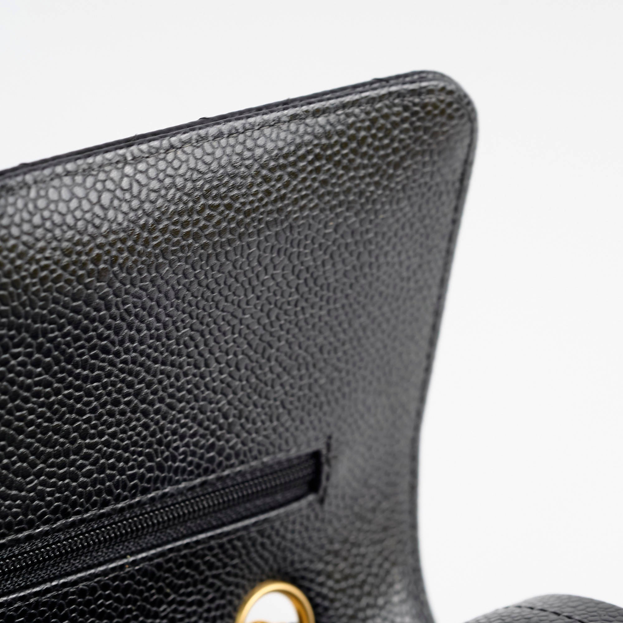 Chanel Medium/Large Caviar Double Classic Flap Black Handbag - Luxury Designer Shoulder Bag for Women | Perfect for Work, Evening Events & Special Occasions