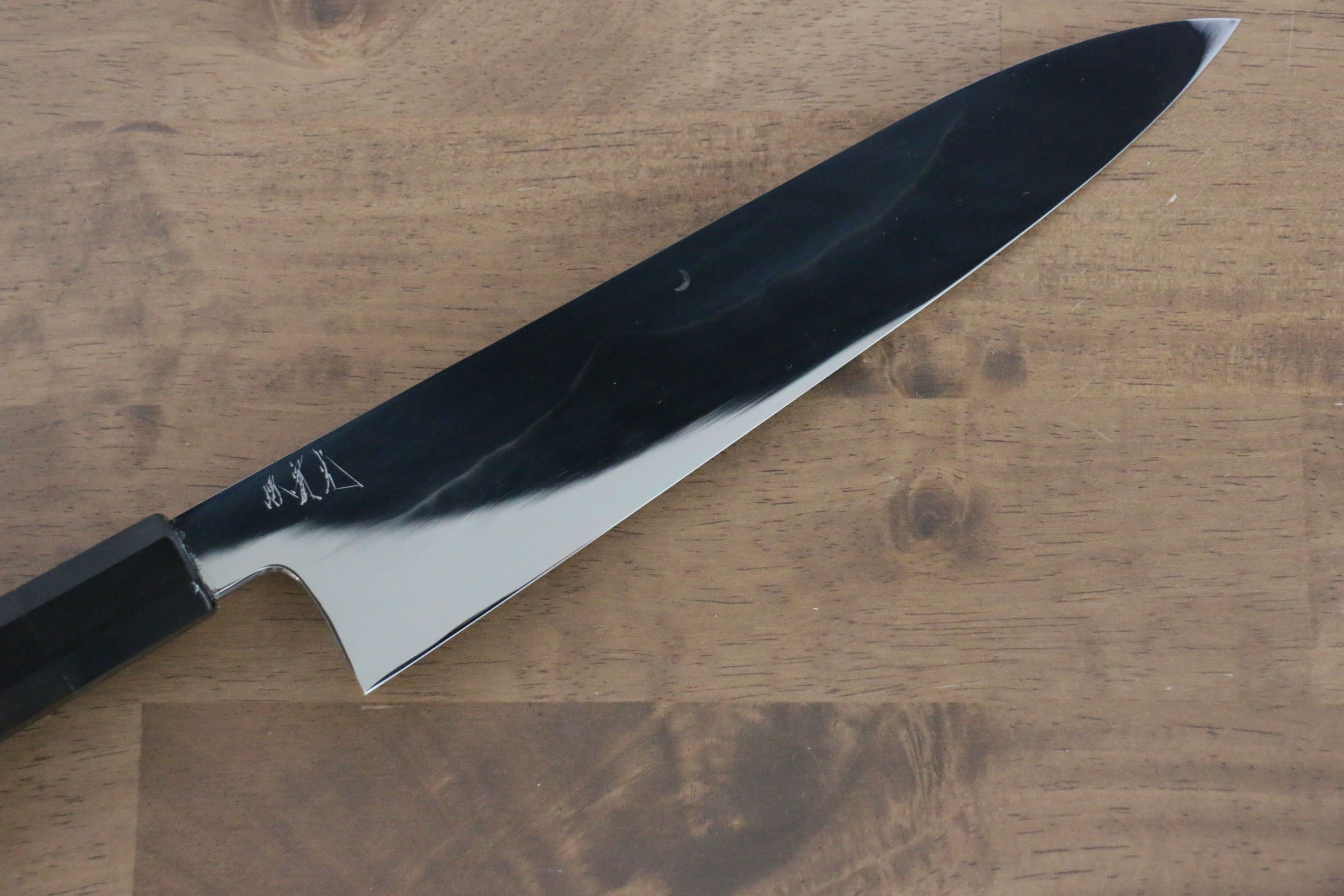 Premium Jikko Fujisan Honyaki White Steel No.3 Gyuto Knife 240mm - Mirror Finish, Ebony Wood Handle - Professional Japanese Chef Knife for Slicing, Dicing & Precision Cooking