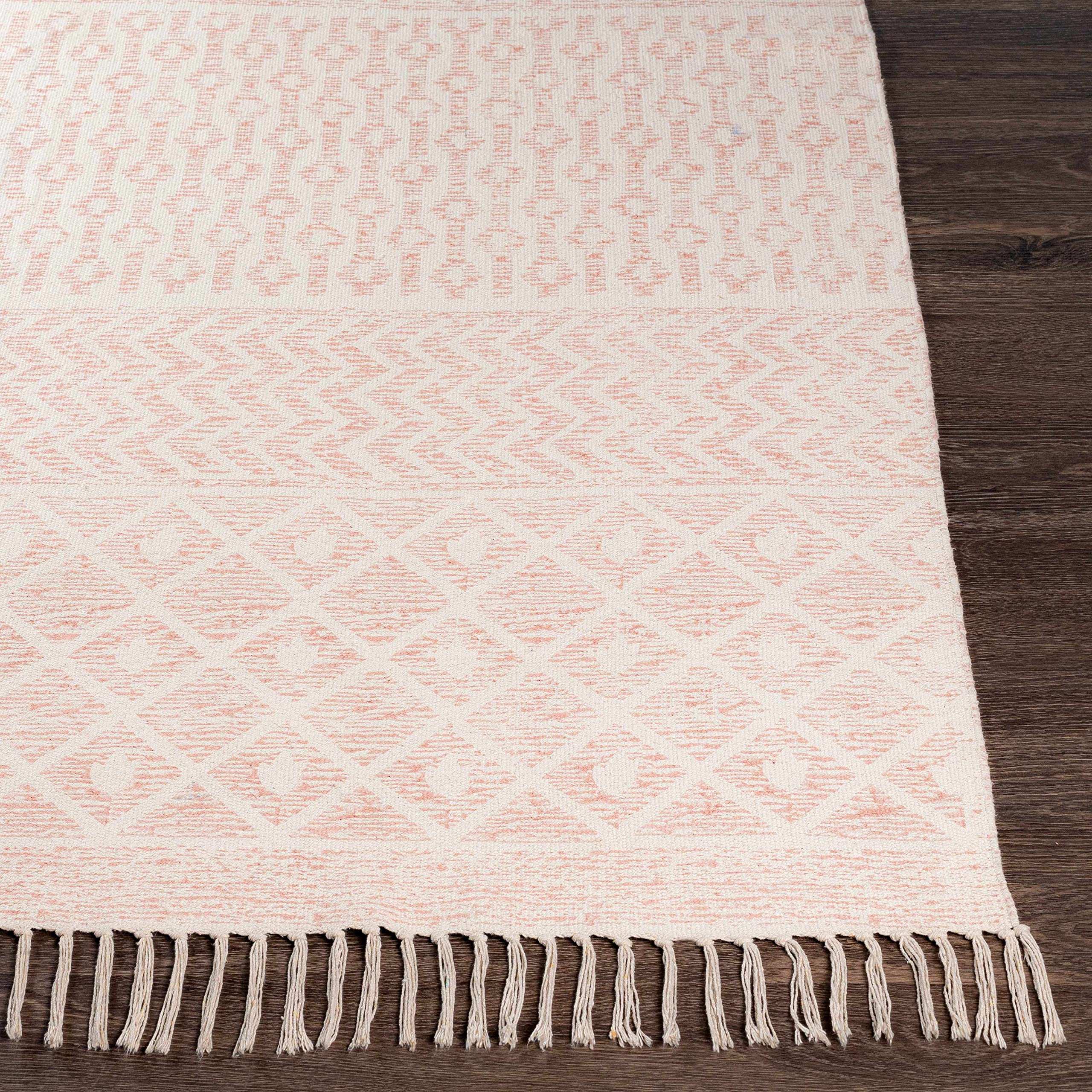 Bohemian Transitional Dark Pink & Beige Hauteloom Beaverlodge Area Rug 9'x12' - Perfect for Living Room & Bedroom Decor