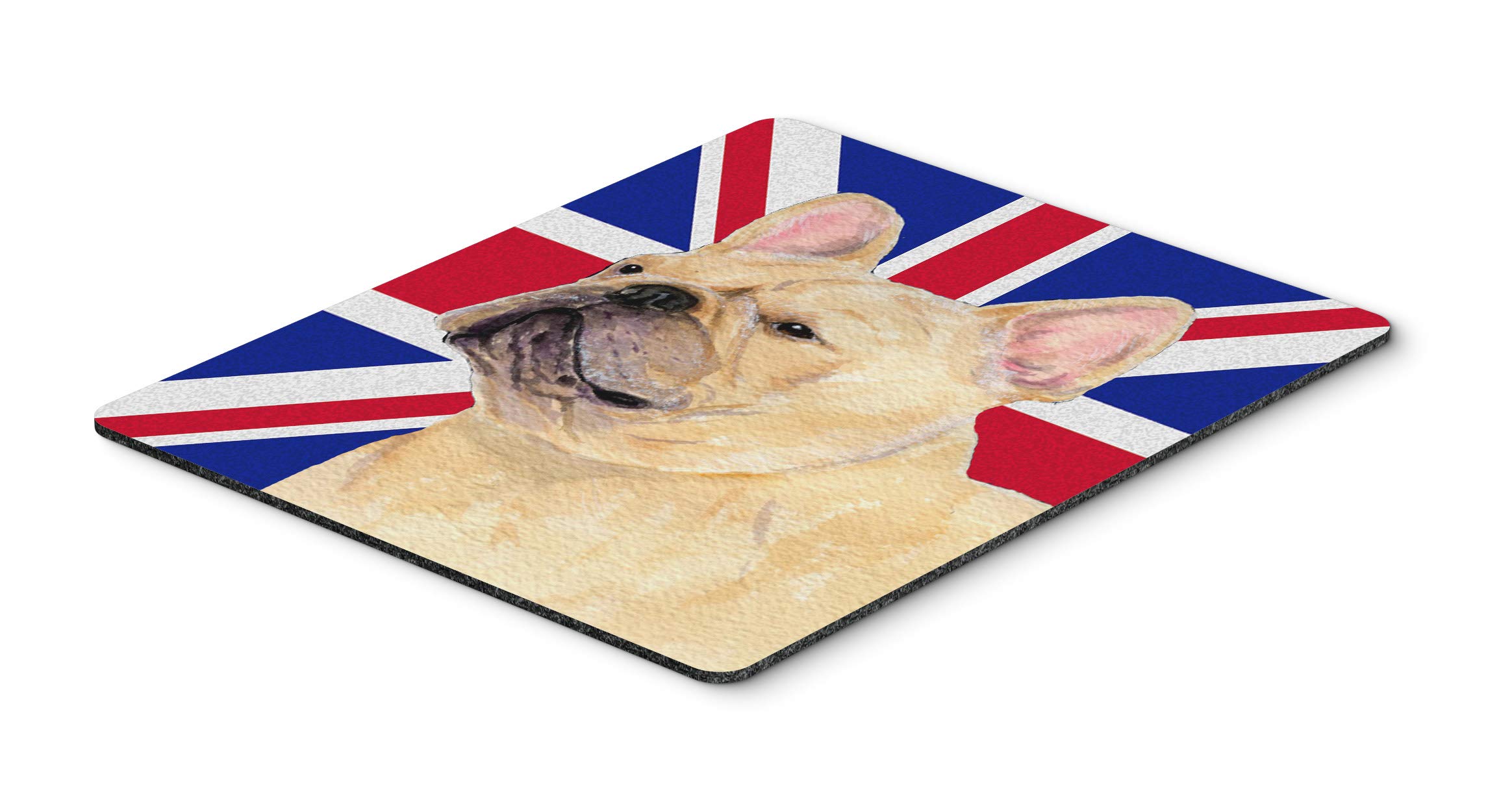 French Bulldog Mouse Pad with British Flag Design - Large Washable Non-Slip Desk Mat for Home Office, Gaming & Computer Work | Caroline's Treasures SS4927MP | Perfect for Laptop Users & UK Decor Enthusiasts