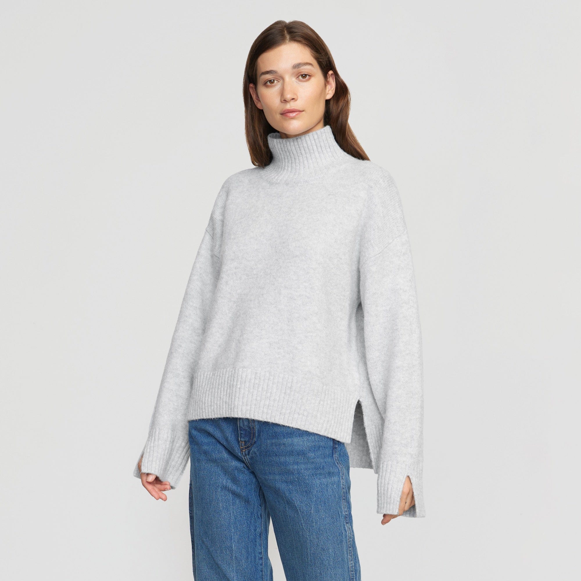 Karlie Oversized Turtleneck Sweater for Women - Cozy Chunky Knit Winter Pullover - Perfect for Casual Outfits, Office Wear & Holiday Gatherings