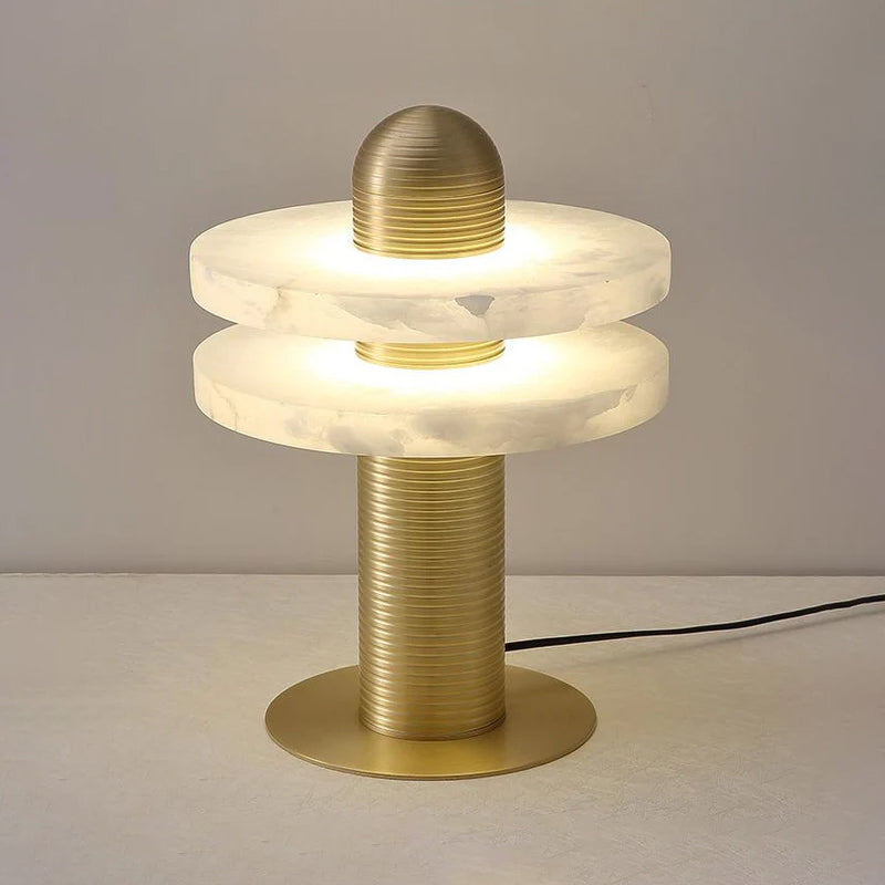 Alabaster Comet Table Lamp - Modern Bedside & Living Room Lighting for Home Decor | Nightstand, Office Desk, Dorm Room