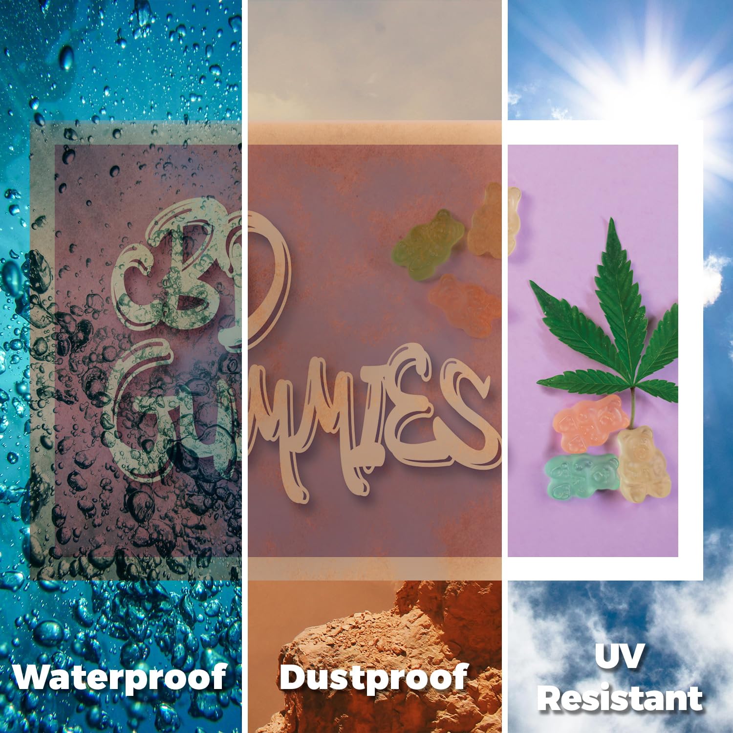 Premium CBD Gummies Yard Sign 18x24 Inch - Double Sided Weatherproof Heavy-Duty Plastic with Stake | Delicious Edibles, Wellness & Health Benefits | Made in USA | Perfect for Storefronts, Events & CBD Product Promotion