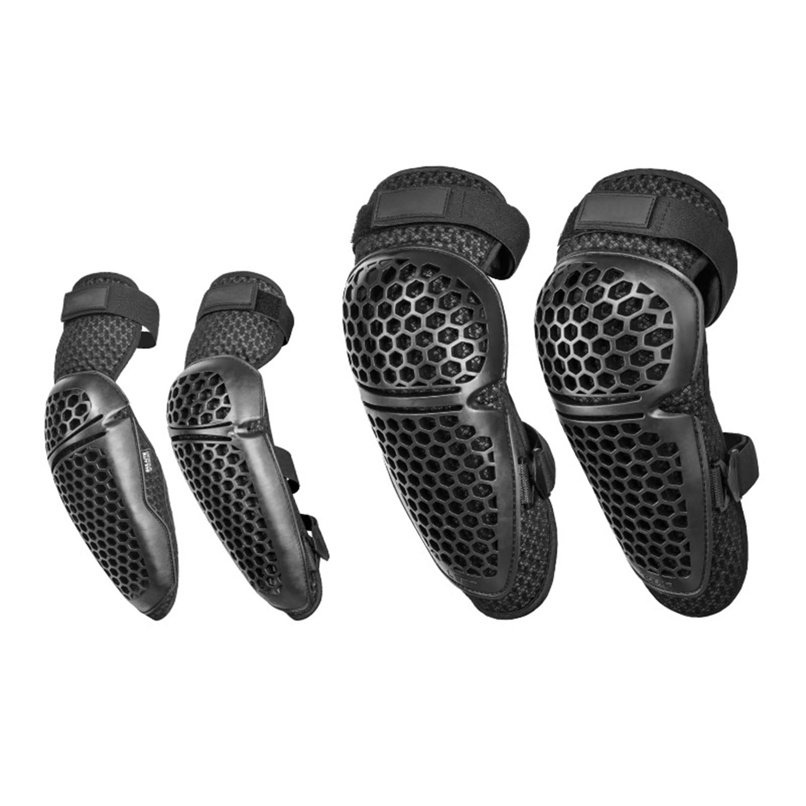 Motorcycle Knee & Elbow Guards - 4 Pcs Breathable Armor for Riding & Mountain Biking