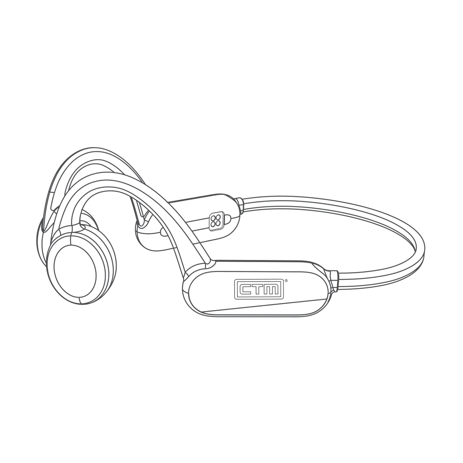 CTM Orun 2 Wireless Bone Conduction Headphones - Open-Ear Bluetooth 5.3 Sport Headset with IPX5 Waterproof, 8H Playtime - Perfect for Running, Cycling & Workouts