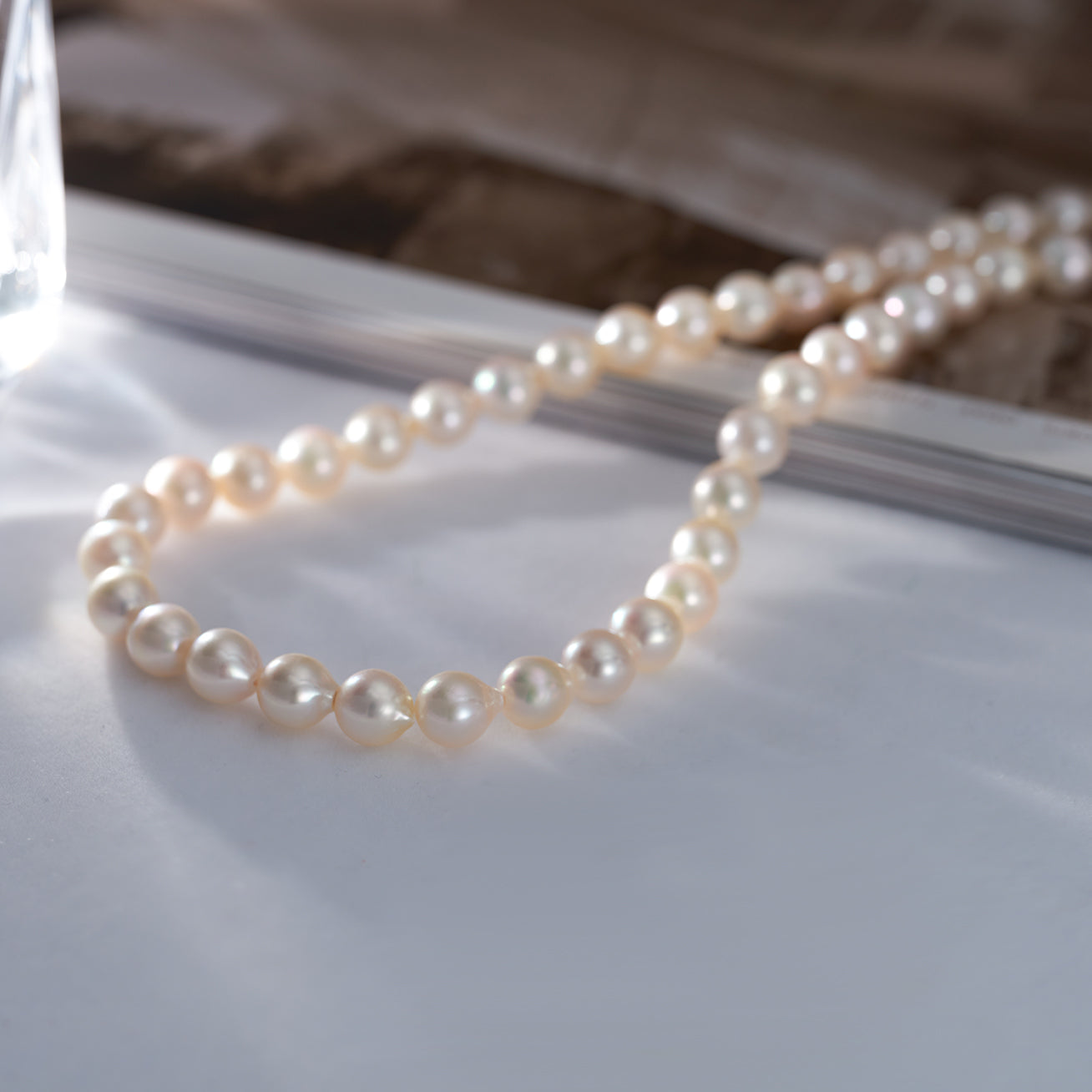 18K Gold Baroque Akoya Pearl Necklace - Elegant Statement Jewelry for Women | Perfect for Weddings, Parties & Special Occasions