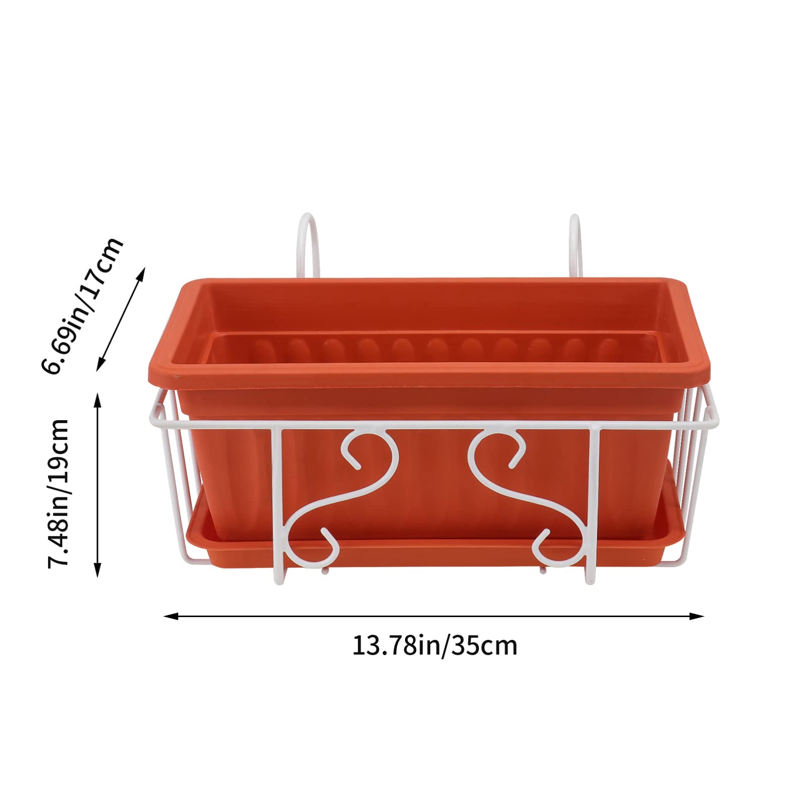 Hemoton 1 Set Plastic Hanging Flower Pot for Vegetables & Plants - Multi-Functional Balcony Railing Planter, Gardening Supplies for Indoor & Outdoor Use - Perfect for Small Space Gardening, Vertical Gardens & Urban Balconies