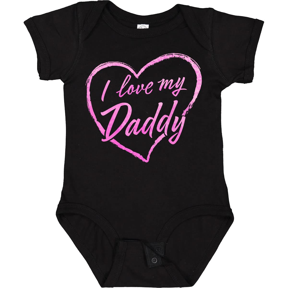 Inktastic I Love My Daddy Pink Chalk Heart Baby Bodysuit - Soft Cotton Onesie for Newborns & Infants - Perfect for Father's Day, Family Photos & Special Occasions