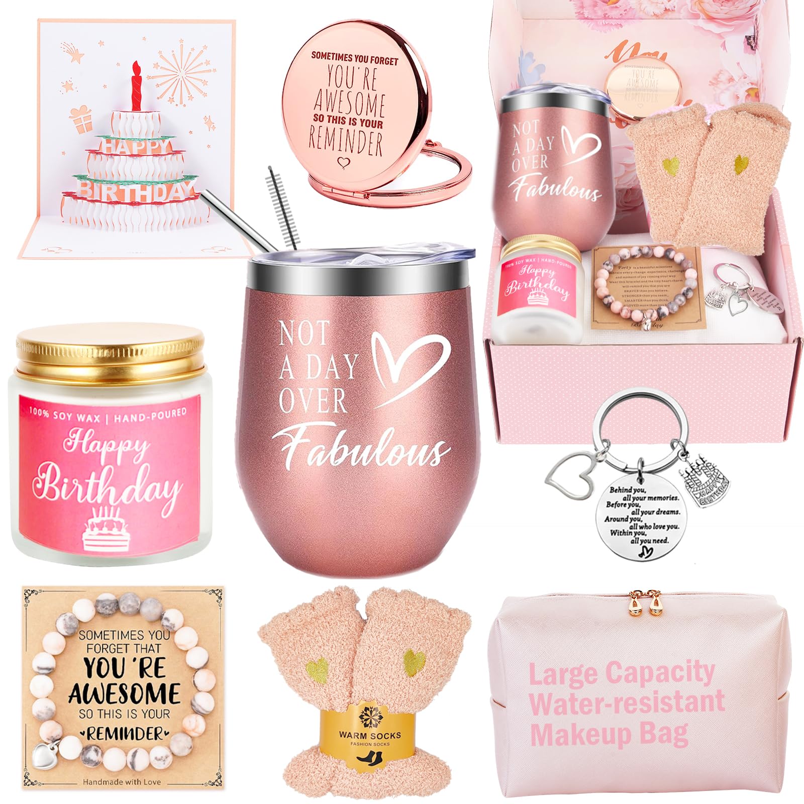 Best Birthday Gifts for Women - Thoughtful Gift Basket Sets for Her, Mom, Wife, Daughter, Sister, Best Friend & Coworker | Perfect for Birthdays, Anniversaries & Special Occasions | Great for Home, Office & Surprise Celebrations